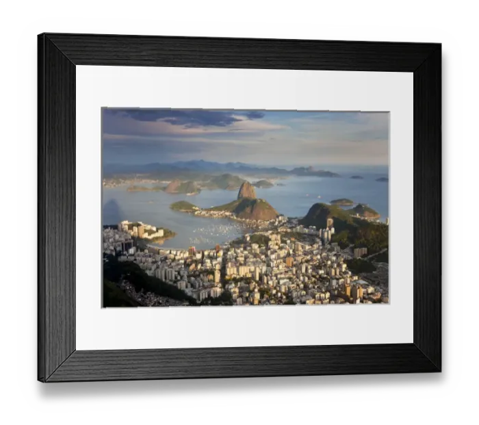 Framed Print : View over Sugarloaf mountain in Guanabara Bay, Rio de Janeiro Framed Print : View over Sugarloaf mountain in Guanabara Bay, Rio de Janeiro