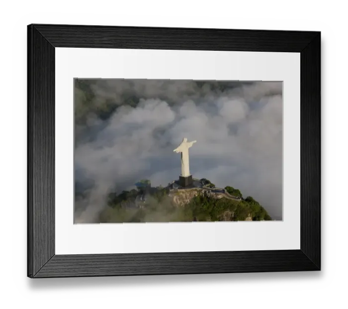 Framed Print : The Art Deco statue of Jesus, known as Cristo Redentor (Christ the Redeemer)
