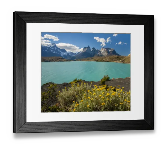 Framed Print : South America, Chile, Patagonia, Torres del Paine National Park. The Horns mountains and Lago Pehoe Framed Print : South America, Chile, Patagonia, Torres del Paine National Park. The Horns mountains and Lago Pehoe