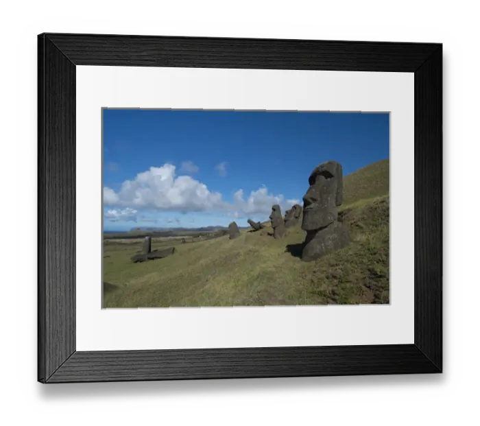 Framed Print : Chile, Easter Island aka Rapa Nui. Rapa Nui National Park, historic site of Rano Framed Print : Chile, Easter Island aka Rapa Nui. Rapa Nui National Park, historic site of Rano