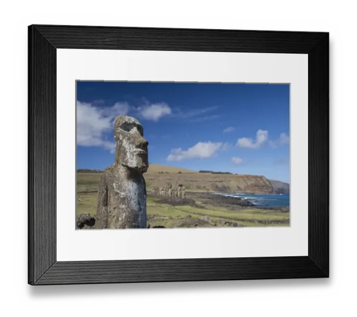 Framed Print : Chile, Easter Island, Hanga Nui. Rapa Nui National Park, Ahu Tongariki Framed Print : Chile, Easter Island, Hanga Nui. Rapa Nui National Park, Ahu Tongariki
