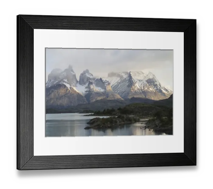 Framed Print : South America Chile Patagonia Torres del Paine National Park Sunrise from Explora Framed Print : South America Chile Patagonia Torres del Paine National Park Sunrise from Explora
