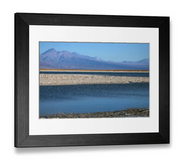 Framed Print : Eleven miles outside of San Pedro de Atacama, is Cejar, a series of three ponds located