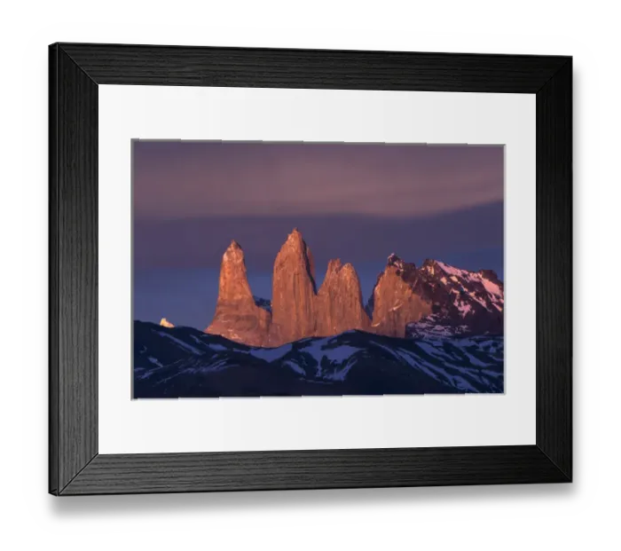 Framed Print : Torres del Paine, 3 granite peaks of Paine mountain range, Torres del Paine National Park Framed Print : Torres del Paine, 3 granite peaks of Paine mountain range, Torres del Paine National Park