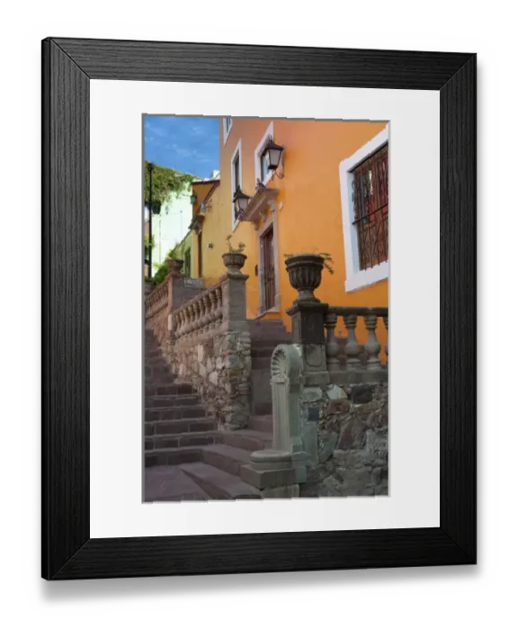 Framed Print : North America, Mexico, The colorful homes and buidings of Guanajuato, MX Framed Print : North America, Mexico, The colorful homes and buidings of Guanajuato, MX