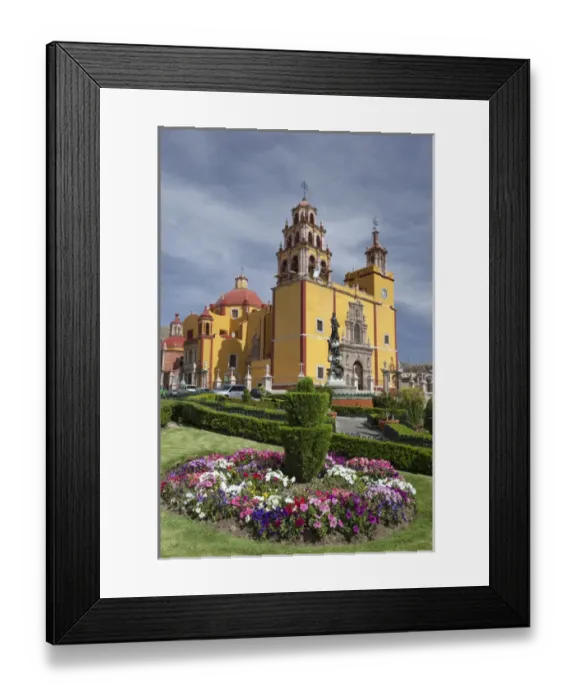 Framed Print : Mexico, Guanajuato. Gardens welcome visitors to the colorful town of Guanajato Framed Print : Mexico, Guanajuato. Gardens welcome visitors to the colorful town of Guanajato