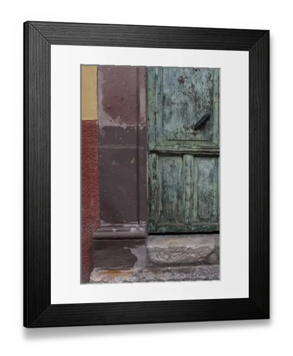 Framed Print : North America, Mexico, San Miguel de Allende, Closed wooden door and stone doorway Framed Print : North America, Mexico, San Miguel de Allende, Closed wooden door and stone doorway