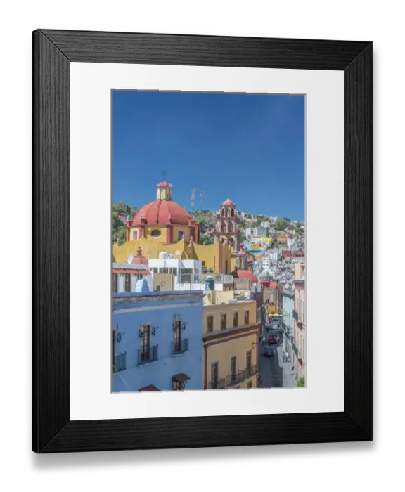 Framed Print : Mexico, Guanajuato, Rooftop View of Guanajuato