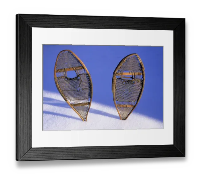 Framed Print : Snow shoes were used by many tribes of the Sub-Arctic regions such as the Athabaskan Framed Print : Snow shoes were used by many tribes of the Sub-Arctic regions such as the Athabaskan