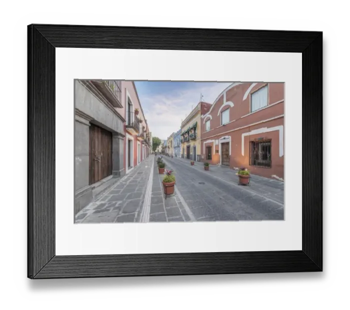 Framed Print : Mexico, Puebla, Historic District, Calle 6 Sur Framed Print : Mexico, Puebla, Historic District, Calle 6 Sur