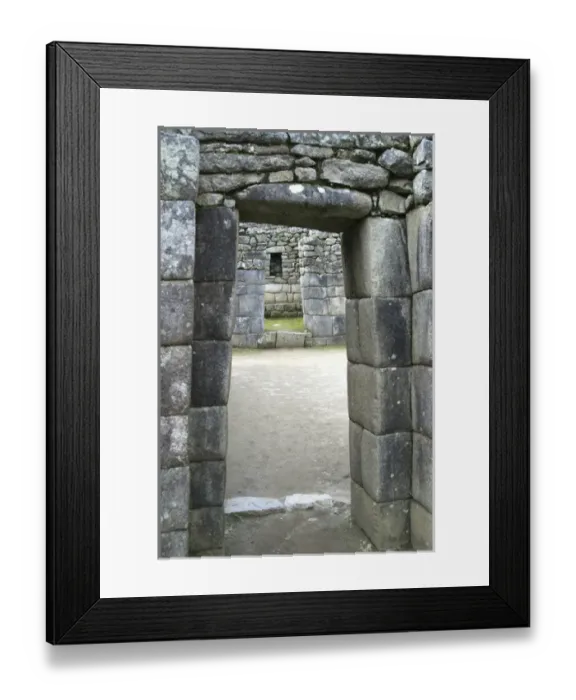 Framed Print : South America Peru Machu Picchu Doorway Framed Print : South America Peru Machu Picchu Doorway