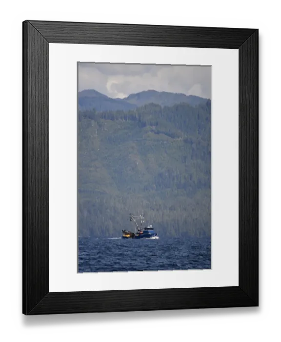 Framed Print : USA, Alaska, Southeast north of Ketchikan, seine fishing boat Framed Print : USA, Alaska, Southeast north of Ketchikan, seine fishing boat