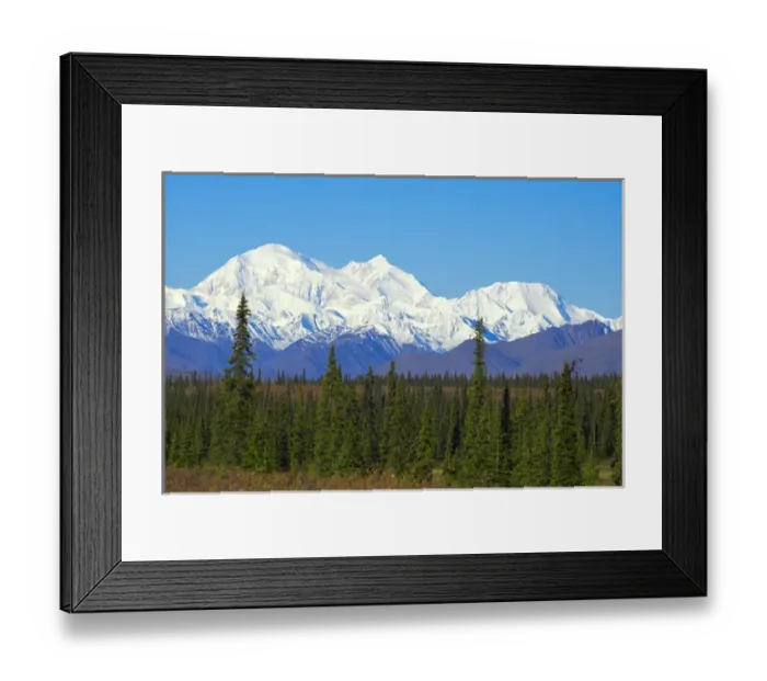 Framed Print : Unofficially called Denali, Mt. McKinley is an awesome sight on an unusually clear day
