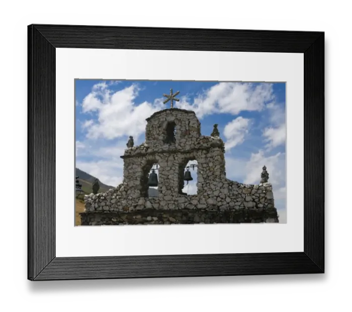 Framed Print : Church bell tower in the mountain, Merida State, Venezuela Framed Print : Church bell tower in the mountain, Merida State, Venezuela