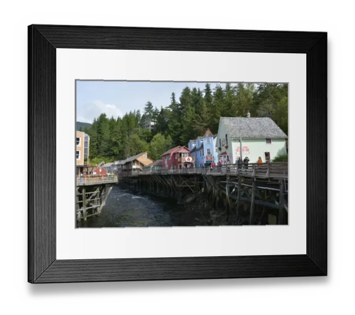 Framed Print : USA, Alaska, Ketchikan, Creek Street