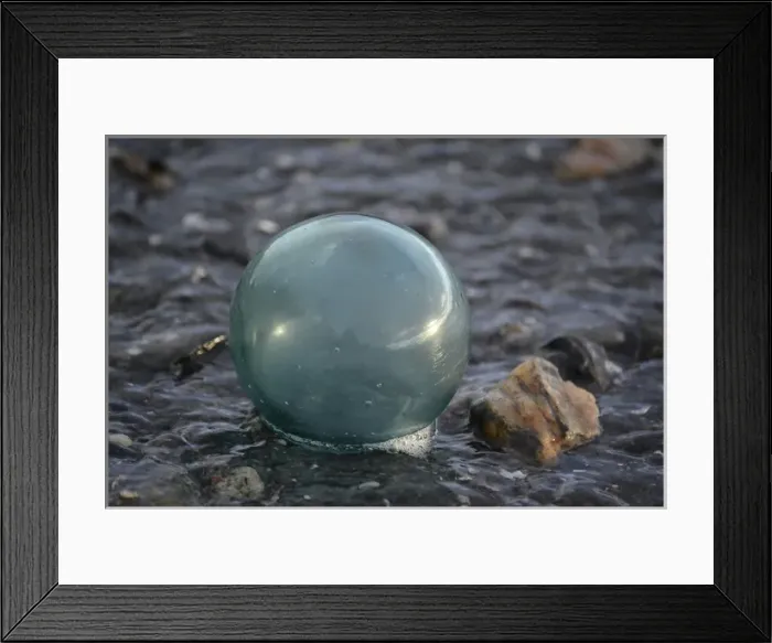 Framed Print : USA, Southeast Alaska near Ketchikan, Japanese glass fishing float