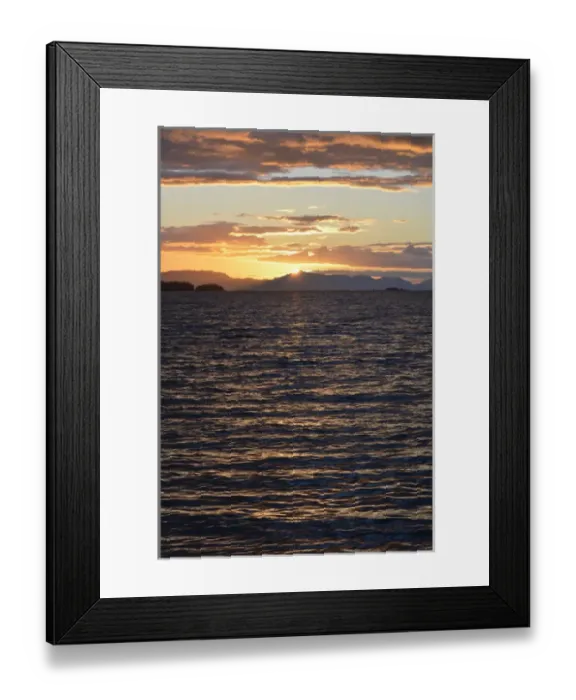 Framed Print : USA, Alaska, Ketchikan sunset