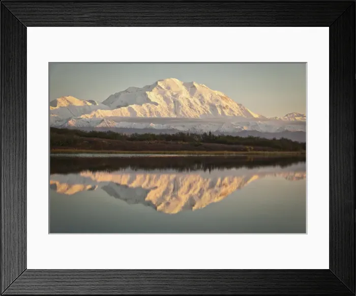 Framed Print : USA Alaska Denali Mt. McKinley from Reflection Pool