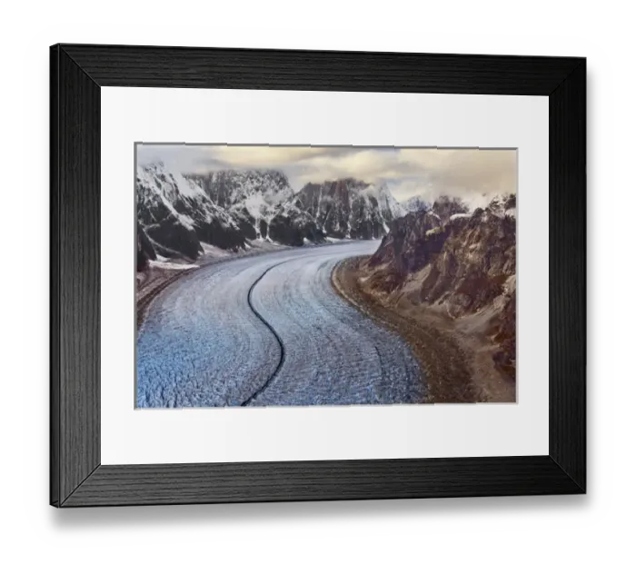Framed Print : USA Alaska Denali Mount McKinley Ruth Glacier