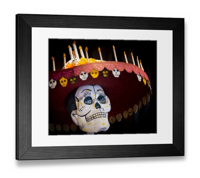 Framed Print : USA, Arizona, Phoenix, Desert Botanical Garden. Art of skeleton wearing a hat. Credit as Framed Print : USA, Arizona, Phoenix, Desert Botanical Garden. Art of skeleton wearing a hat. Credit as