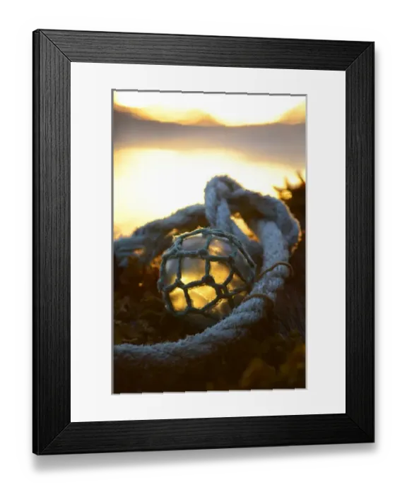 Framed Print : USA, Southeast Alaska near Ketchikan, Japanese glass fishing float