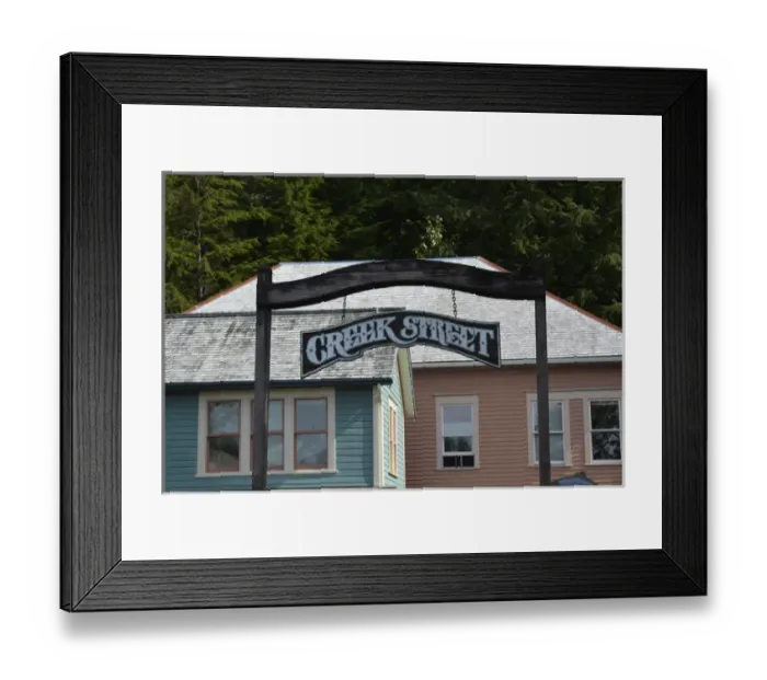 Framed Print : USA, Alaska, Ketchikan, Creek Street Framed Print : USA, Alaska, Ketchikan, Creek Street
