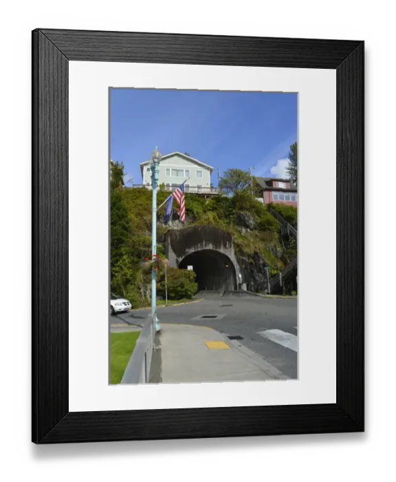 Framed Print : USA, Alaska, Ketchikan, downtown tunnel
