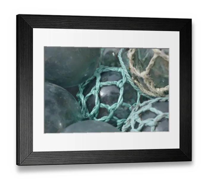 Framed Print : USA, Alaska, Ketchikan, antique Japanese glass fishing floats