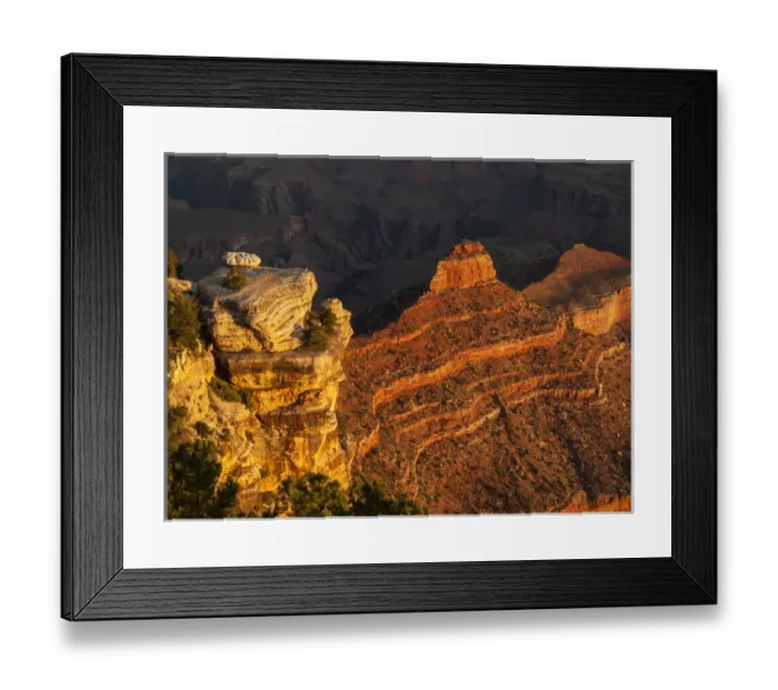 Framed Print : USA, Arizona, Grand Canyon National Park, Sunrise at Yaki Point on the South Rim