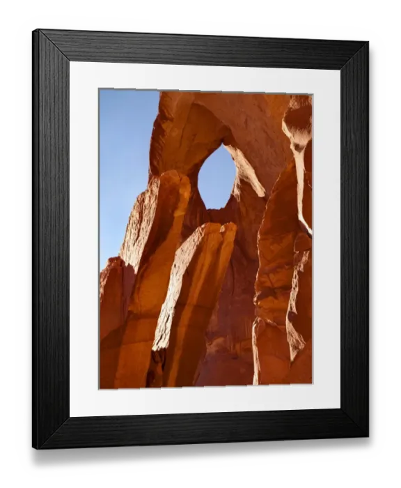 Framed Print : USA, Arizona  /  Utah, Monument Valley Navajo Tribal Park, Suns Eye and candle formation