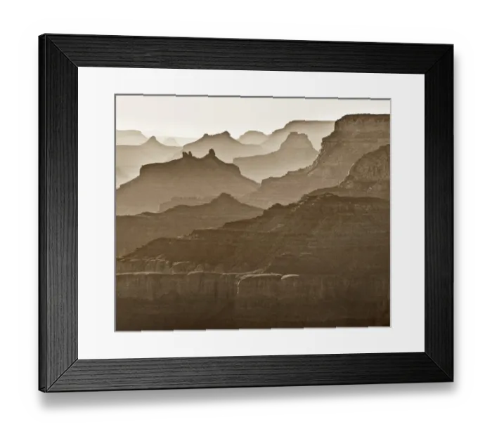 Framed Print : USA, Arizona, Grand Canyon National Park, Buttes and haze on the South Rim Framed Print : USA, Arizona, Grand Canyon National Park, Buttes and haze on the South Rim