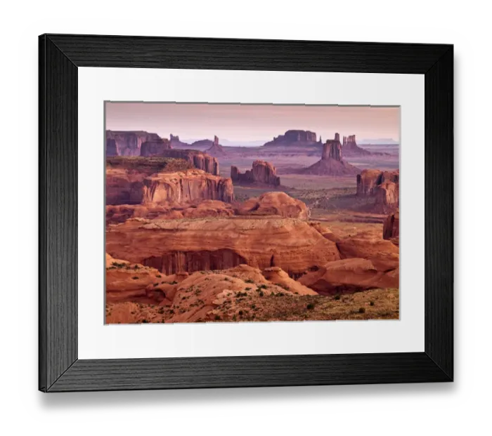 Framed Print : USA, Arizona, Monument Valley Navajo Tribal Park, View from Hunts Mesa at dawn Framed Print : USA, Arizona, Monument Valley Navajo Tribal Park, View from Hunts Mesa at dawn