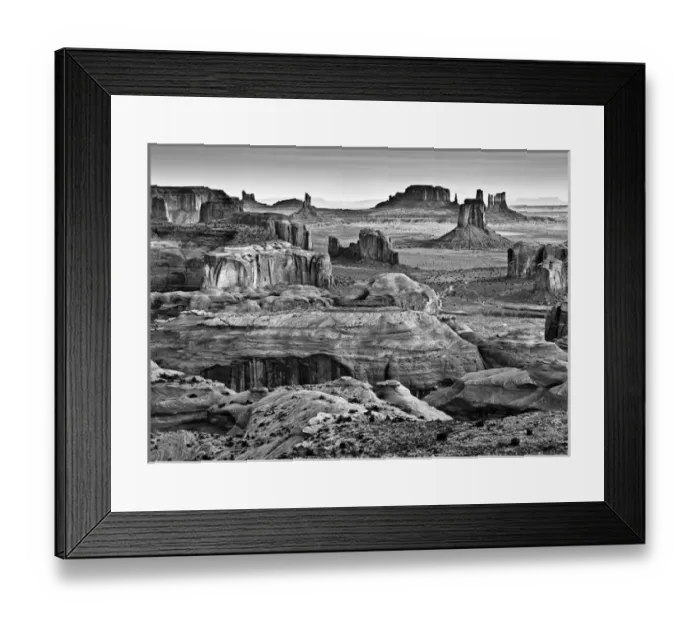 Framed Print : USA, Arizona, Monument Valley Navajo Tribal Park, View from Hunts Mesa at dawn