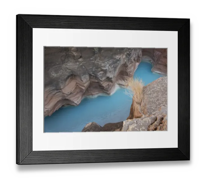 Framed Print : USA, Arizona, Grand Canyon National Park. Havasu Creeks blue water flows through gorge Framed Print : USA, Arizona, Grand Canyon National Park. Havasu Creeks blue water flows through gorge