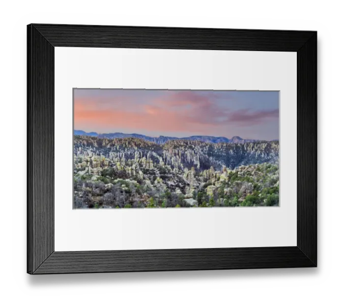 Framed Print : USA, Arizona, Chiricahua National Monument. Sunrise on rocky landscape. Credit as Framed Print : USA, Arizona, Chiricahua National Monument. Sunrise on rocky landscape. Credit as
