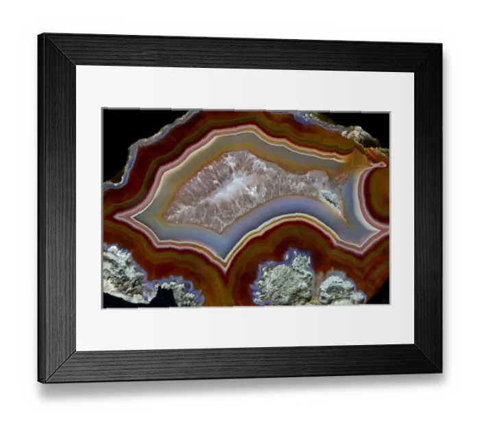 Framed Print : Banded Agate, Quartzsite, AZ