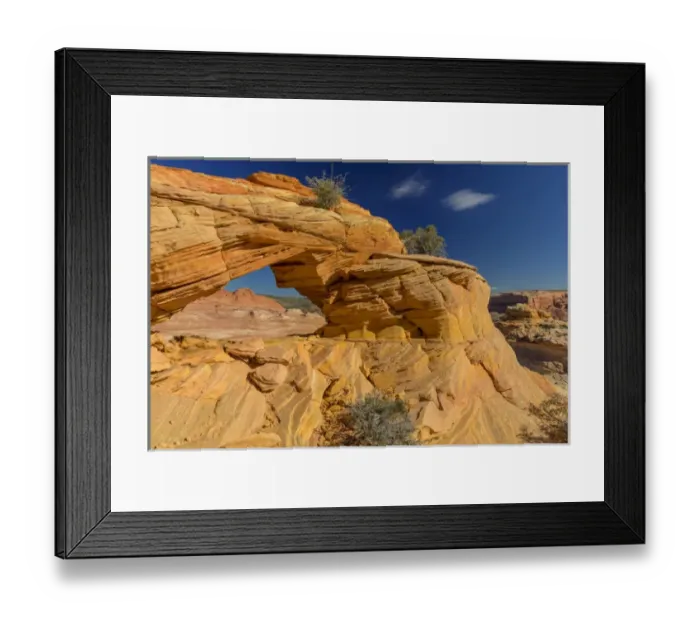 Framed Print : Sandstone arch in the Vermillion Cliffs Wilderness, Arizona, USA
