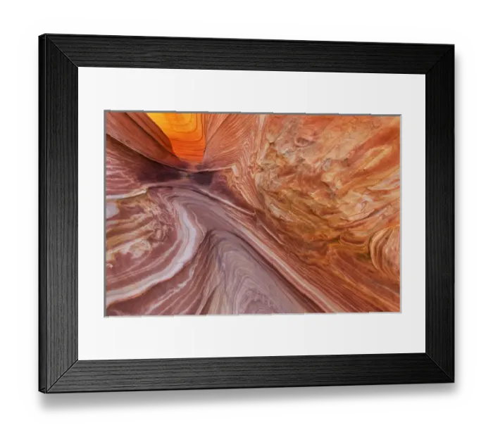 Framed Print : Swirling sandstone at The Wave in the Vermillion Cliffs Wilderness, Arizona, USA Framed Print : Swirling sandstone at The Wave in the Vermillion Cliffs Wilderness, Arizona, USA