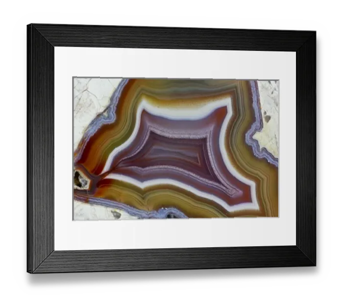 Framed Print : Banded Agate, Quartzsite, AZ