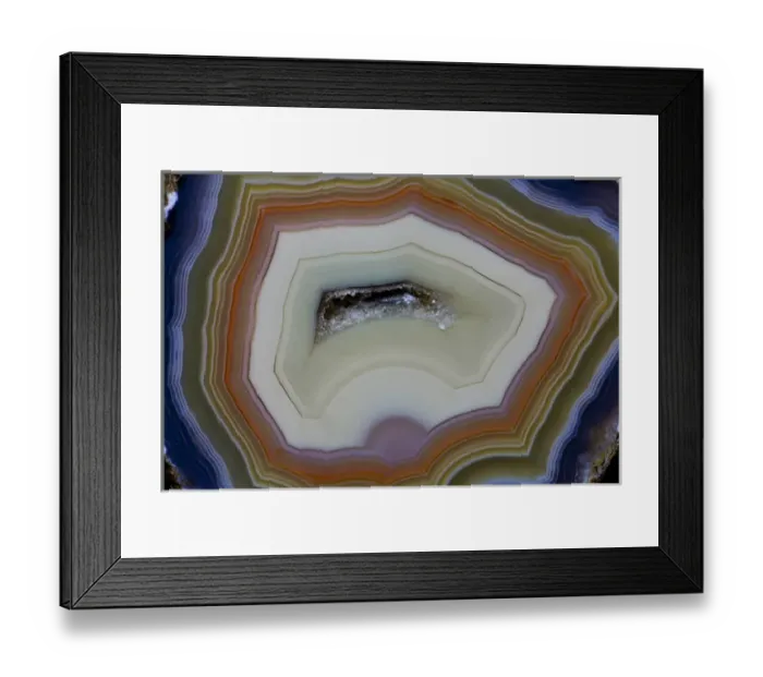 Framed Print : Banded Agate, Quartzsite, AZ