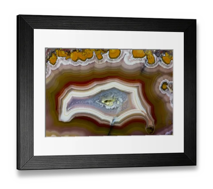 Framed Print : Banded Agate, Quartzsite, AZ