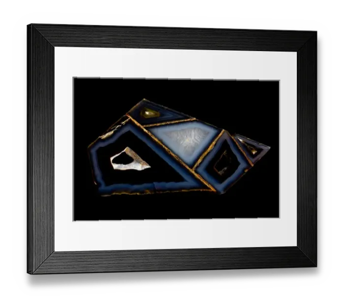 Framed Print : Geometric Brazilian Agate, Quartzsite, AZ Framed Print : Geometric Brazilian Agate, Quartzsite, AZ