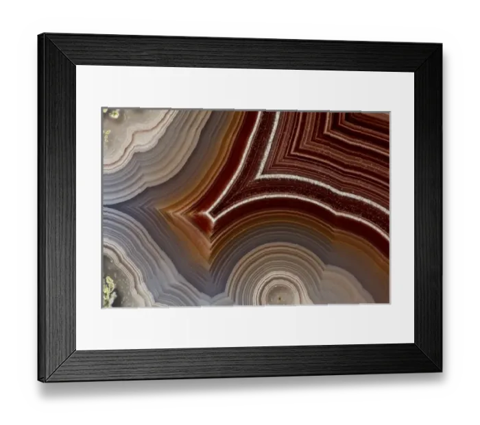 Framed Print : Laguna Banded Agate, Quartzsite, AZ
