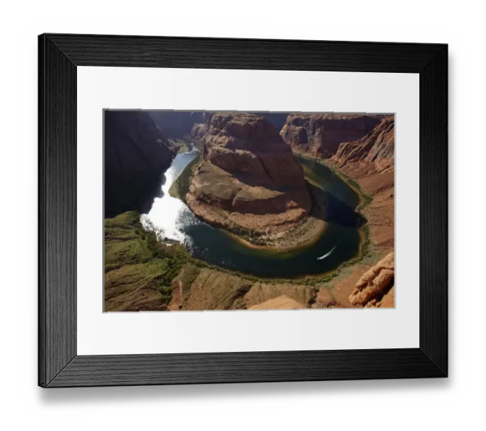 Framed Print : United States, Arizona, 1000 ft drop to Colorado River at Horseshoe Bend