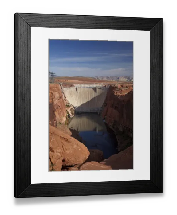 Framed Print : United States, Arizona, Glen Canyon Dam across Colorado River Framed Print : United States, Arizona, Glen Canyon Dam across Colorado River