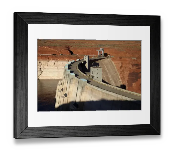 Framed Print : United States, Arizona, Glen Canyon Dam across Colorado River