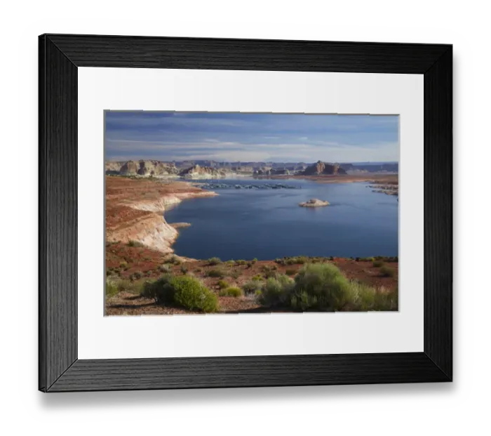 Framed Print : United States, Arizona, Lake Powell at Wahweap (far shoreline is in Utah) Framed Print : United States, Arizona, Lake Powell at Wahweap (far shoreline is in Utah)