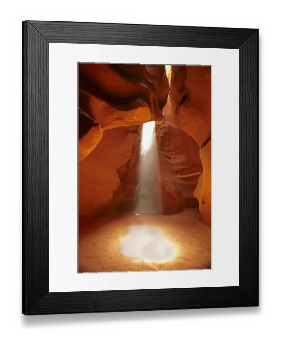 Framed Print : United States, Arizona, Navajo Nation, shaft of light and eroded sandstone formations Framed Print : United States, Arizona, Navajo Nation, shaft of light and eroded sandstone formations