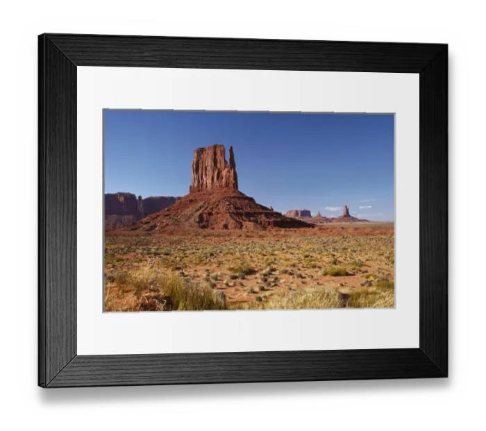 Framed Print : United States, Utah / Arizona Border, Navajo Nation, Monument Valley, West Mitten Framed Print : United States, Utah / Arizona Border, Navajo Nation, Monument Valley, West Mitten