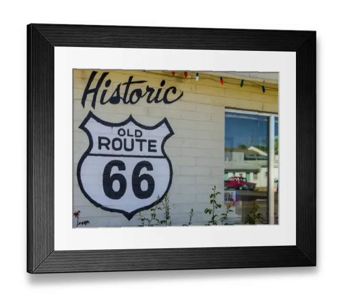 Framed Print : Now quaint, Holbrook, AZ brings back the nostalgia of a simpler time in America